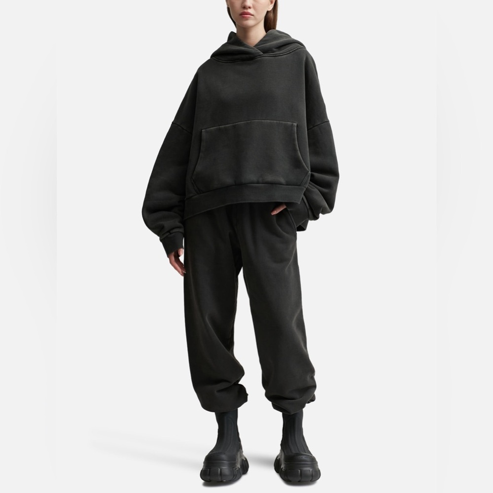 Entire Studios Washed Black Heavy Sweatpants Unisex Organic Cotton XL